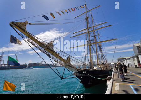 Leeuwin II, groß Schiff Liegeplätzen am Victoria Quay, Fremantle, Perth, Western Australia Stockfoto