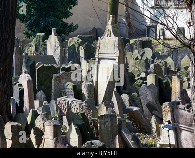 Alter jüdischer Friedhof, Josefstadt (Josefov), Prag, Tschechische Republik Stockfoto