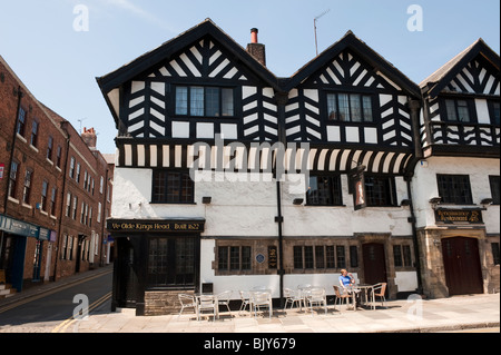 Ye Olde Kings Head Pub erbaute 1622 Chester Cheshire UK Stockfoto