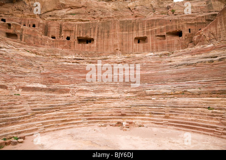 Das Theater, Petra, Jordanien Stockfoto