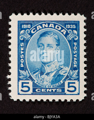 Briefmarke aus Kanada, die Darstellung des Prinzen von Wales Stockfoto