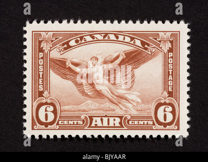Luftpost-Briefmarke aus Kanada, Daedelus darstellen. Stockfoto