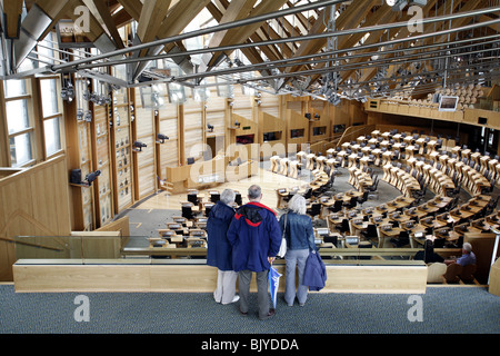 Die schottisches Parlament debattieren, Kammer, Holyrood, Edinburgh, Schottland Stockfoto