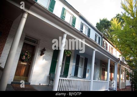 Reihenhäuser in Annapolis, Maryland. Stockfoto