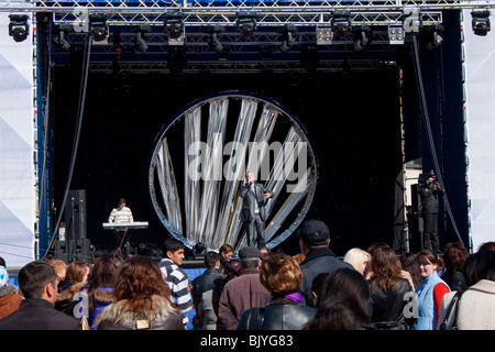 Konzert in der Stadt. Stockfoto