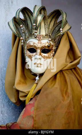 Kostümierte Teilnehmer für den Karneval in Venedig, Italien Stockfoto