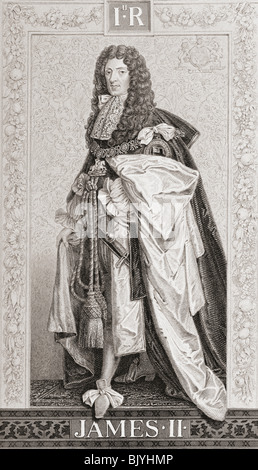 Jakob II. & VII, 1633 – 1701. König von England und Irland als James II. und König von Schottland als James VII. Stockfoto