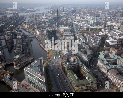 Gesamtansicht, Luftaufnahme von Hamburg, 11. September 2005 übernommen. Stockfoto