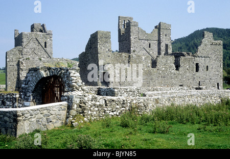 Fore Abtei, County Westmeath, Irland-Eire irischer zerstörten Klöster Kloster Benediktinerklöster mittelalterliche Klosterruine Ruinen Stockfoto