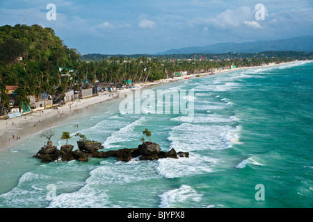Luftaufnahme der Küste Boracay Inseln in Zentral-Philippinen Stockfoto