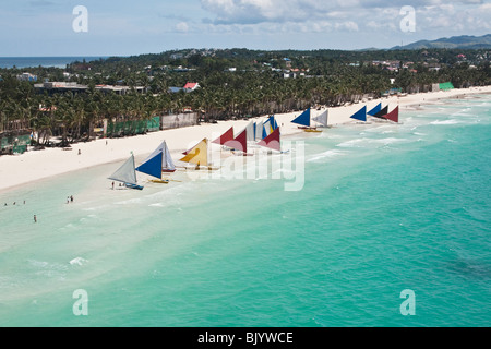 Luftaufnahme von Boracay Inseln in Zentral-Philippinen Stockfoto