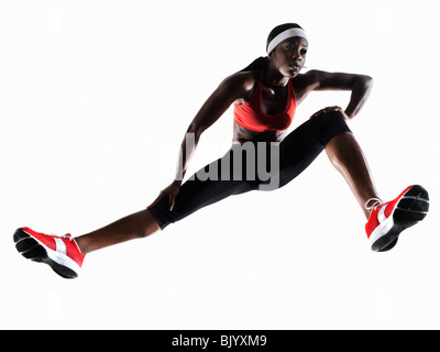 Sportlerin, die Dehnung Stockfoto