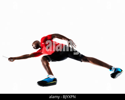 Männliche Sportler Run wird vorbereitet Stockfoto