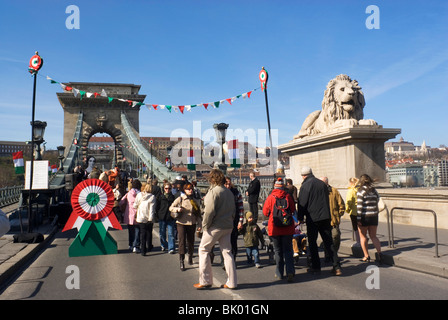 März 15 Feier Budapest Ungarn Europa Stockfoto