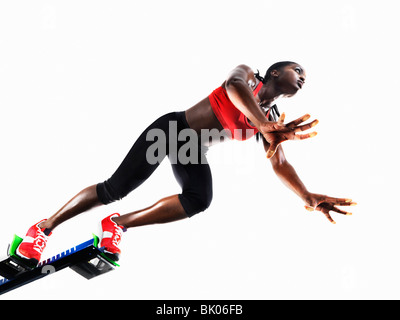 Sportlerin Run wird vorbereitet Stockfoto