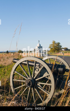 Kanone, Pennsylvania State Memorial, Gettysburg National Military Park, Pennsylvania Stockfoto