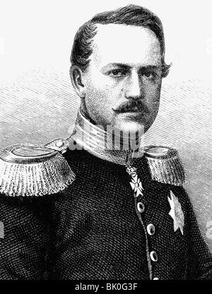 Friedrich Wilhelm I., 20.8.1802 - 6.1.1875, Kurfürst von Hessen-Kassel 20.11.1847 - 26.7.1866, Porträt, Holzgravur, 19. Jahrhundert, Stockfoto