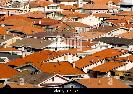 Schuss von einigen modernen Dächern hautnah Stockfoto