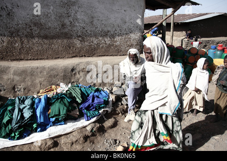 Dorf in der Nähe von Nationalpark Simien, Äthiopien Stockfoto