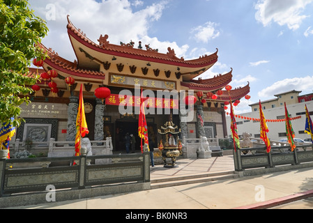 Thien Hau-Tempel, ein Taoistischer Tempel in Chinatown von Los Angeles. Stockfoto