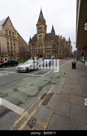 Manchesters viktorianischen Manchester Town Hall, einem neugotischen Gebäude im Jahre 1877 zu einem Preis von £775.000 abgeschlossen. Stockfoto