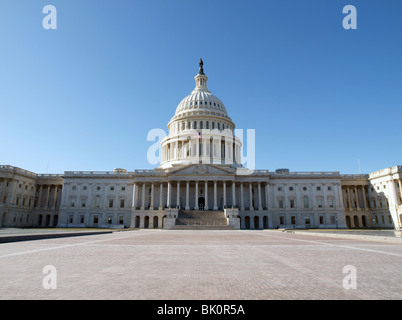 Ein sonniger Tag am Kapitol in Washington DC. Stockfoto