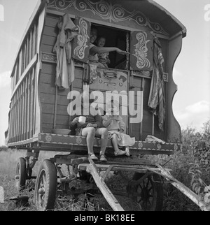 Gipsy Caravan, Outwood, Surrey, 1963. Stockfoto