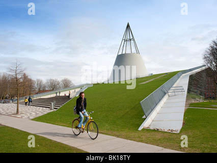 Außenansicht der moderne neue Bibliothek (TN) technische Universität Delft, Niederlande, Architekt Mecanoo Stockfoto