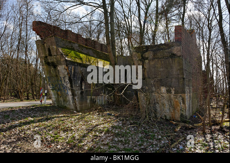 Reste von einer Autobahnbrücke von ca. 1938 geplanten Reichsautobahn Autobahn Hamburg, Berlin, Deutschland, Europa Stockfoto