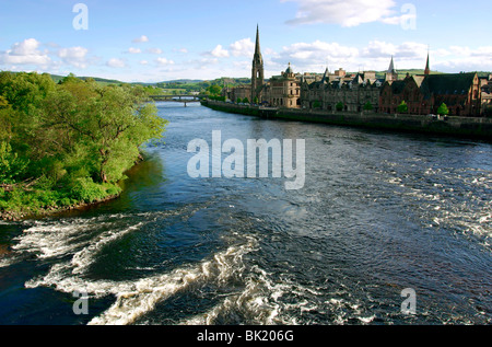 Fluß Tay und Perth, Schottland. Stockfoto