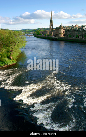 Fluß Tay und Perth, Schottland. Stockfoto