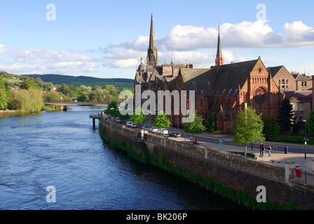 Fluß Tay und Perth, Schottland. Stockfoto