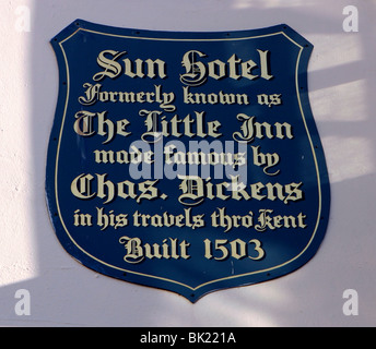 Das Hotel Sonnenzeichen, Hotel, erbaut im Jahre 1503, Canterbury, Kent. Stockfoto