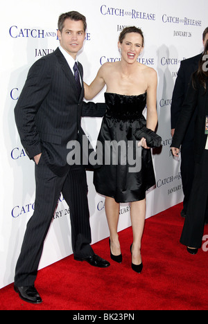 TIMOTHY OLYPHANT & JENNIFER GARNER CATCH AND RELEASE Weltpremiere HOLLYWOOD LOS ANGELES USA 22. Januar 2007 Stockfoto