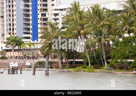 Eine Flut, Zoll ab Cairns, das zunehmend in Gefahr vom Meeresspiegelanstieg, Queensland, Australien ist überschwemmt. Stockfoto