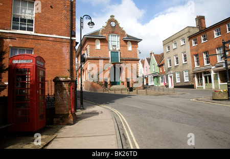 Shire Hall am Markt Hill, Woodbridge, Suffolk Stockfoto