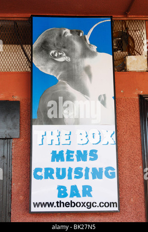 Gay cruising-Bar im Yumbo Center in Playa del Ingles auf Gran Canaria. Stockfoto