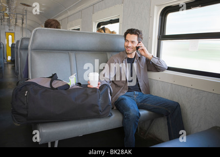 Anreise mit der Bahn Stockfoto