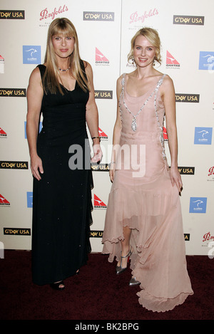 TERRI IRWIN & NAOMI WATTS 2007 PENFOLDS Symbol BLACK TIE GALA Jahrhundert Stadt LOS ANGELES USA 13 Januar 2007 Stockfoto