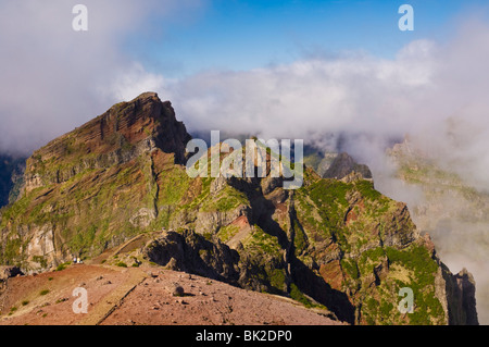 madeira Pico do Arieiro Madeira Vulkanlandschaft des Pico do Ariero, Zentralmadeira, Portugal, EU, Europa Stockfoto