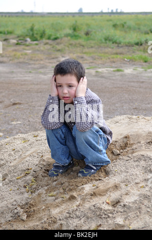 Nathaniel Bonomi, 5, ist besorgt-Modell veröffentlicht Stockfoto