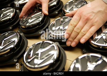 Golf Auto Produktion, VW Werk Wolfsburg, VW-Werk Wolfsburg, Niedersachsen, Deutschland, Europa Stockfoto