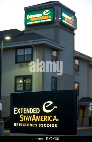 Ein Extended Stay America Hotellage in einem Vorort Maryland. Stockfoto