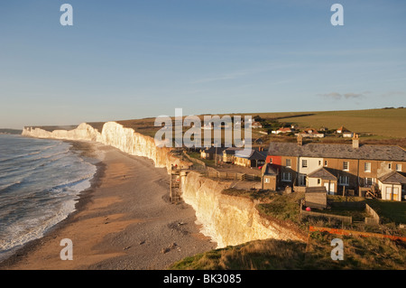Birling Gap zeigen, Küstenerosion, Seven Sisters, East Sussex, England, UK Stockfoto