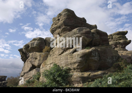 Brimham Rocks, Brimham Moor, in der Nähe von Ripon, North Yorkshire, England, Vereinigtes Königreich, Europa Stockfoto