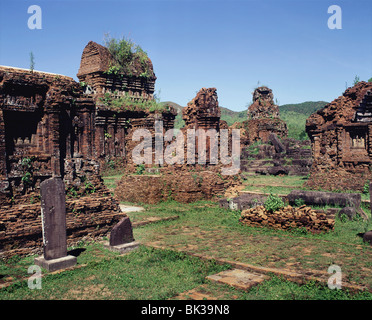 Ruinen des Heiligtums Cham meines Sohnes aus dem 7. bis 10. Jahrhundert. Vietnam, Indochina, Südostasien, Asien Stockfoto