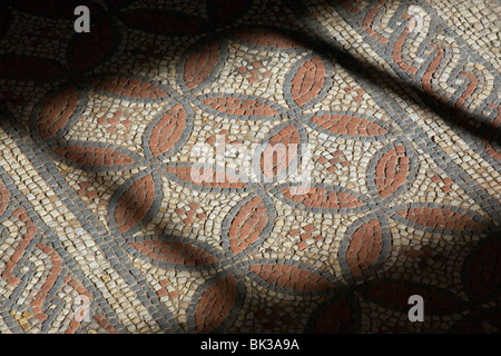 Mosaik Boden, Hypocaust, Verulamium Park, St Albans, Hertfordshire Stockfoto