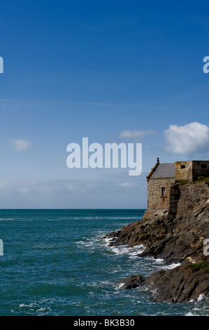 Die alten Rettungsboot station in Camborne Hafen in Cornwall. Stockfoto