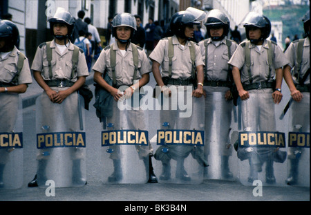 Bereitschaftspolizei, Quito, Ecuador Stockfoto