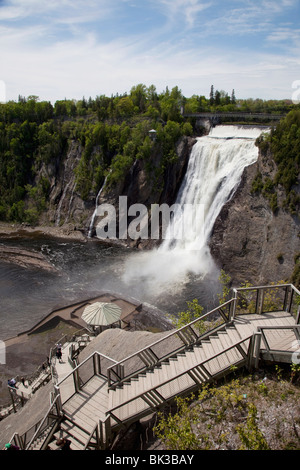 Montmorency Falls, befindet sich 10 km östlich von Quebec Stadt, Quebec, Kanada, Nordamerika Stockfoto